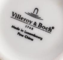Villeroy & Boch 6 személyes exkluzív porcelán mokkás készlet, hozzá való kanállal. Matricás, jel...