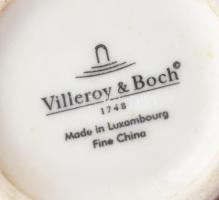 Villeroy & Boch 6 személyes exkluzív porcelán mokkás készlet, hozzá való kanállal. Matricás, jel...