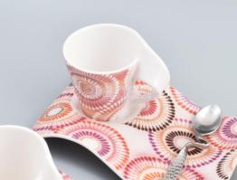 Villeroy & Boch 6 személyes exkluzív porcelán mokkás készlet, 1 hozzá való kanalakkal. Matricás,...