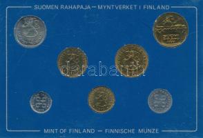 Finnország 1979. 1p-5M (7xklf) forgalmi sor plasztik tokban T:UNC
Finland 1979. 1 Penni - 5 Markka ...
