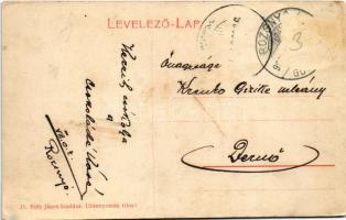 Rozsnyó, Roznava; Rákóczi tér, üzletek. Búfy János kiadása / square, shops (EK)