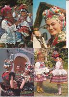 30 db MODERN magyar népviseletes motívum képeslap / 30 modern Hungarian folklore motive postcards