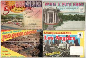 10 db MODERN amerikai leporellós képeslap / 10 modern American (USA) leporello postcards
