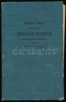 Komsa Anna kipróbált szakácskönyve. Indianapolis, 1932., Testvériség Nyomdatársulat Rt., 238 p. Kiadói egészvászon-kötés, kopott, kissé foltos borítóval, az elülső kötéstáblánál sérült kötéssel, de könyv teljes, a lapok épek és hiánytalanok. Rendkívül ritka!