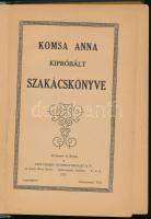 Komsa Anna kipróbált szakácskönyve. Indianapolis, 1932., Testvériség Nyomdatársulat Rt., 238 p. Kiad...
