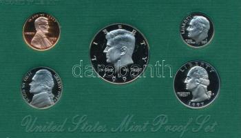 Amerikai Egyesült Államok 1997S 1c-1/2$ (5xklf) forgalmi sor, műanyag tokban, tanúsítvánnyal, karton...