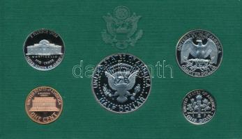 Amerikai Egyesült Államok 1997S 1c-1/2$ (5xklf) forgalmi sor, műanyag tokban, tanúsítvánnyal, karton...