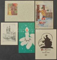 Kb. 200 db MODERN karácsonyi és újévi üdvözlő képeslap / Cca. 200 modern Christmas and New Year greeting postcards