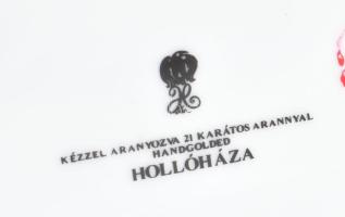 Hollóházi Szász Endre által tervezett mintával díszített bonbonier. Matricás, jelzett, kis kopással,...