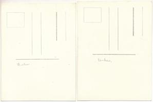 Vízaknasósgyógyfürdő, Salzburg, Ocna Sibiului; - 2 db régi fotó képeslap / 2 pre-1945 photo postcard...