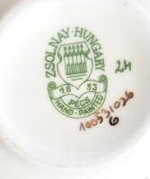 Zsolnay pillangó mintás váza, jelzett, hibátlan, m: 11,5 cm