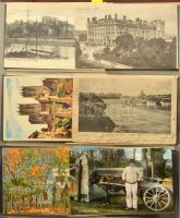 Képeslap gyűjtemény, 300 db régi főleg tengerentúli képeslap albumban. Érdekes, vegyes anyag. / Coll...