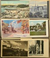 Képeslap gyűjtemény, 300 db régi főleg tengerentúli képeslap albumban. Érdekes, vegyes anyag. / Coll...