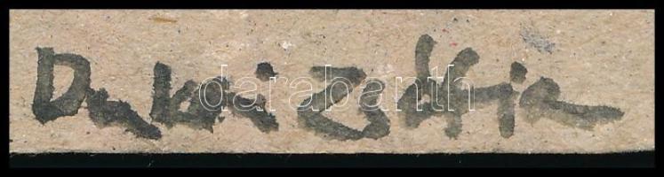 Dukai Zsófia (?-): Önarckép, 2004. Akvarell, karton, jelzett, 21x14,5 cm