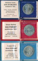1983. 100Ft alpakka "Simon Bolivar" + 1983. 100Ft alpakka "Széchenyi István" + 1...