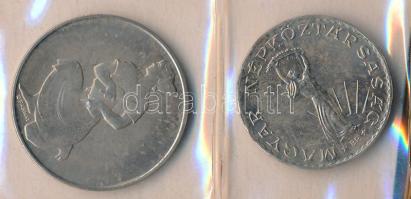 1981. 10Ft Ni "FAO" + 100Ft Ni "FAO I. - Világélelmezési nap" fekete műbőr tokba...