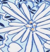 Boch & Fréres Virágos art deco kancsó és tál. La Louviere, Belgium cca 1920. Dekorterv: Raymond ...