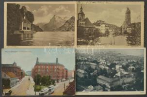 72 db RÉGI külföldi város képeslap vegyes minőségben: sok német / 72 pre-1945 European and other town-view postcards in mixed quality: many German