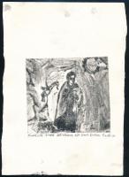 Dukai Zsófia (?-): Mesebeli erdő, 2003. Fóliakarc, papír, jelzett, számozott (3/5), 10,5x12 cm