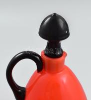 Art deco likőrös készlet. M. Powolny, Szilézia, XX. sz. eleje. Kézzel készült anyagában színezett, c...