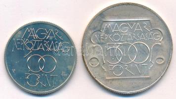 1985. 100Ft alpakka "Kulturális Fórum" + 1985. 500Ft Ag "Kulturális Fórum Budapest 19...
