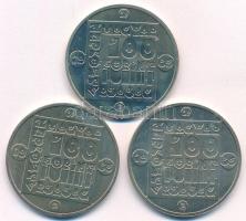 1985. 100Ft Cu-Ni-Zn (3xklf) "Természetvédelem - Mocsári Teknős, Vadmacska, Vidra" mindhár...