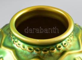 Zsolnay nagy méretű eozin mázas madaras váza. Jelzett, hibátlan m: 24 cm, d: 25 cm