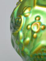 Zsolnay nagy méretű eozin mázas madaras váza. Jelzett, hibátlan m: 24 cm, d: 25 cm