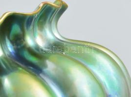 Zsolnay nagy méretű eozin mázas váza. Jelzett, lepattanással d: 18 cm, m: 11 cm