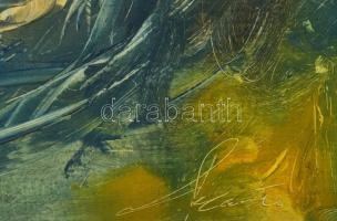 Horváth Tamás (?-): Kavalkád. Olaj, farost, jelzett, apró széli sérülésekkel, 39x29,5 cm