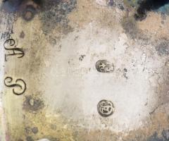 Antik ezüst fűszertartó 13 latos finomságjellel, SZD mesterjeggyel, 91 g 7,5x6 cm