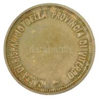 Olaszország DN "Viterbo tartomány takarékpénztára" kétoldalas jelzett Ag emlékérem dísztok...