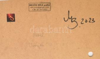 Mezős Béla (1949- ): Virágok. Akril, karton. Jelzett, üvegezett keretben 18x28 cm, 30x40 cm Hátoldal...