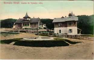 1911 Szováta-fürdő, Baile Sovata; Garda és Vysolyi villa. Dragoman S.J. kiadása / villas