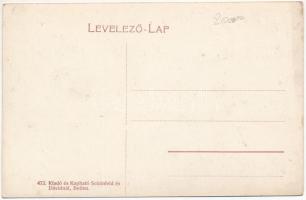 Bethlen, Beclean; Római katolikus templom és utca részlet. Schönfeld és Dávid kiadása / Catholic chu...