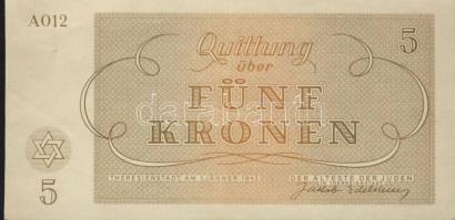 Német 3. Birodalom / Theresienstadt Getto 1943. 5K T:II