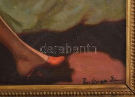 Eduardo Forlenza (1861-1934): Csábító hölgy. Olaj, vászon, jelezve jobbra lent. 50x60 cm. Dekoratív,...