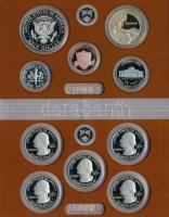 Amerikai Egyesült Államok 2017S 1c-1$ (5xklf) forgalmi sor, műanyag tokban + 1/4$ Cu-Ni "Csodál...