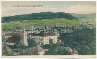 Erdőszentgyörgy, Sangeorgiu de Padure; Schuller ház (Gróf Rédey kastély), református templom. Weisz Mór kiadása / castle, church (EK)