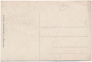 Medgyes, Mediasch, Medias; Bahnbrücke / vasúti híd, üzlet / railway bridge, shop (EK)