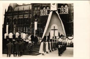 1938 Budapest V. Szent István 900 éves évforduló, aranymise az Országház előtt (EK)