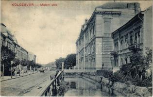 Kolozsvár, Cluj; Malom utca. Keszey Albert kiadása / street view (fl)