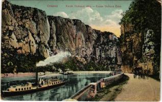 1911 Orsova, Kazán-szoros dubovai rész / Kazan Dubova Ecke / Cazane / gorge, street (EK)