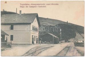 1916 Topánfalva-Aranyosszohodol, Campeni-Sohodol; kisvasúti vasútállomás. Csiky Testvérek kiadása / railway station (fl)