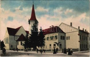 1915 Nagyszeben, Hermannstadt, Sibiu; Johanniskirche und Lutherhaus / Evangélikus templom / Lutheran church