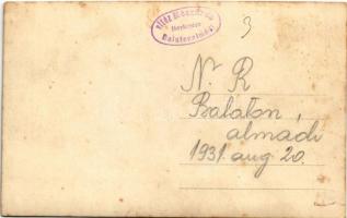 1931 Balatonalmádi, gyerekek csoportképe. Vitéz Mészáros photo (fl)