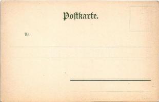 1898 (Vorläufer) Schwarzwald-Postkarten Nr. 6. / German folklore art postcard with stork (EK)