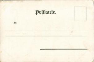 Leipzig, Kirche St. Theckla bei Leipzig. Postkarte "Von Haus zu Haus" No. 19. Floral (cut)