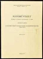 Szilágyi Gábor: A fotóművészeti kiállítások szakrepertóriuma. (1890-1945.) Fotóművészet. Elméleti és történeti tanulmányok 2. Kézirat gyanánt. Bp., 1978., Magyar Fotóművészek Szövetsége. Kiadói papírkötés. Megjelent 700 példányban.