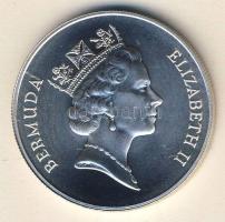 Bermuda 1986. 1$ Ag "WWF-Teknős" T:BU Tanúsítvánnyal!